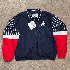 VINTAGE NWT Atlanta Braves Champion Warm-Up Jacket - Size XL
